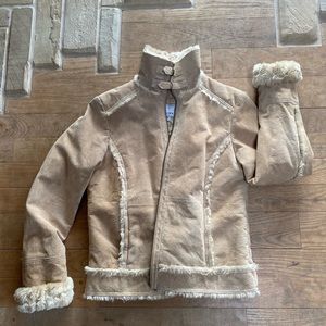 Leather bomber fur lined jacket Wilson’s